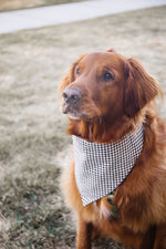 Load image into Gallery viewer, Black Houndstooth Reversible Dog Bandana
