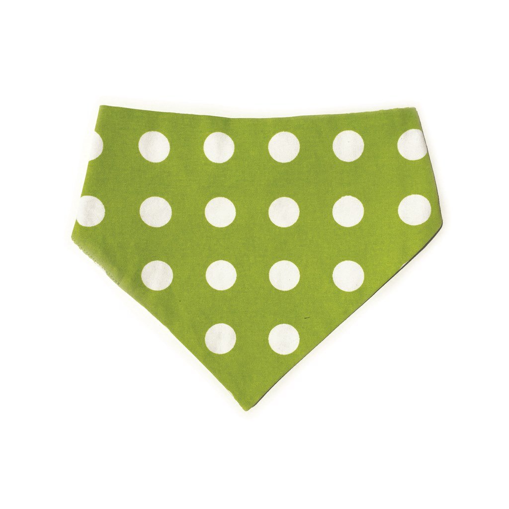 Uptown Pups Reversible Bandana - Lime Green Houndstooth - Uptown Pups