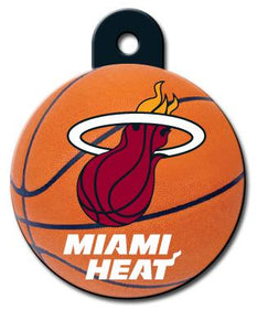Miami Heat NBA Pet ID Tag - Large Circle - Uptown Pups