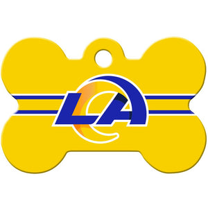 LA Rams NFL Pet ID Tag - Large Bone