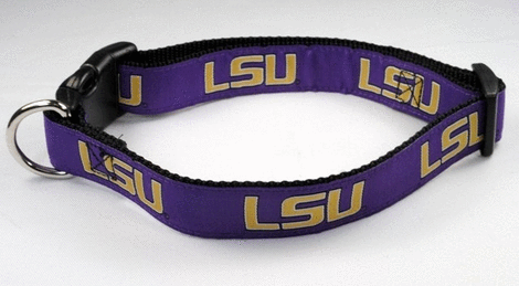 NCAA Dog Collar Louisiana State University Tigers - Uptown Pups