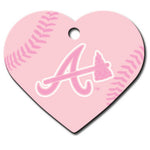 Load image into Gallery viewer, Atlanta Braves MLB Pet ID Tag - Large Heart
