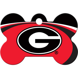 Georgia Bulldogs NCAA Pet ID Tag - Large Bone