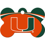 Load image into Gallery viewer, Miami Hurricanes NCAA Pet ID Tag - Large Bone
