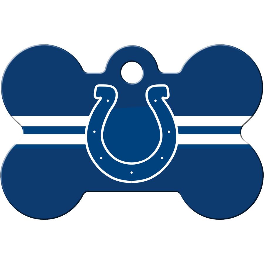Indianapolis Colts NFL Pet ID Tag - Large Bone