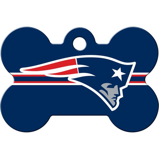 New England Patriots NFL Pet ID Tag - Large Bone