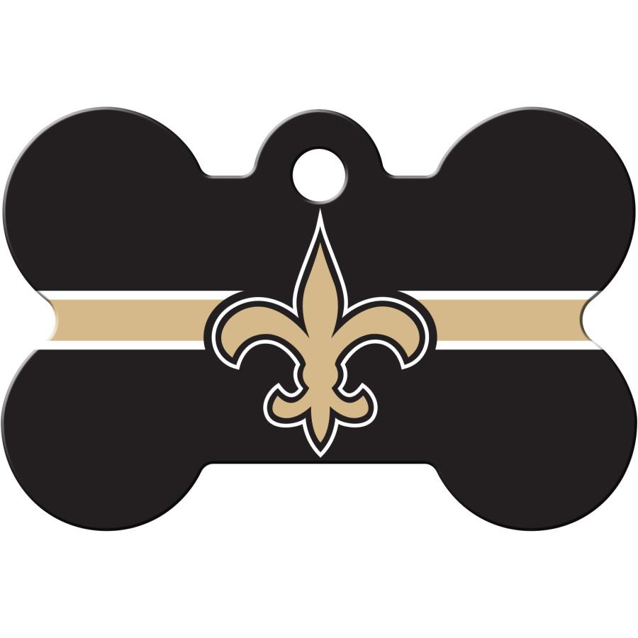 New Orleans Saints NFL Pet ID Tag - Large Bone