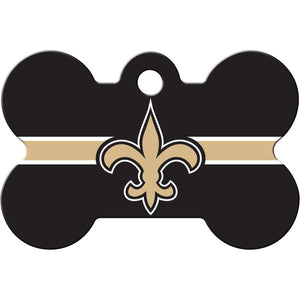 New Orleans Saints NFL Pet ID Tag - Large Bone