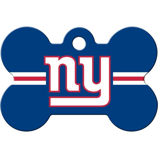 New York Giants NFL Pet ID Tag - Large Bone