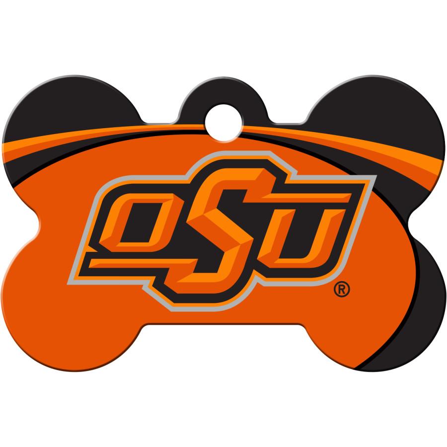 Oklahoma State Cowboys NCAA Pet ID Tag - Large Bone