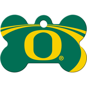 Oregon Ducks NCAA Pet ID Tag - Large Bone