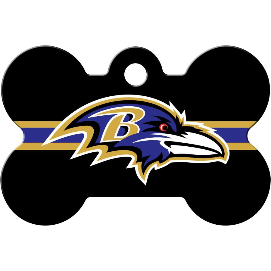 Baltimore Ravens NFL Pet ID Tag - Large Bone