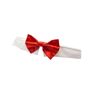 Red Satin Dog Bow Tie