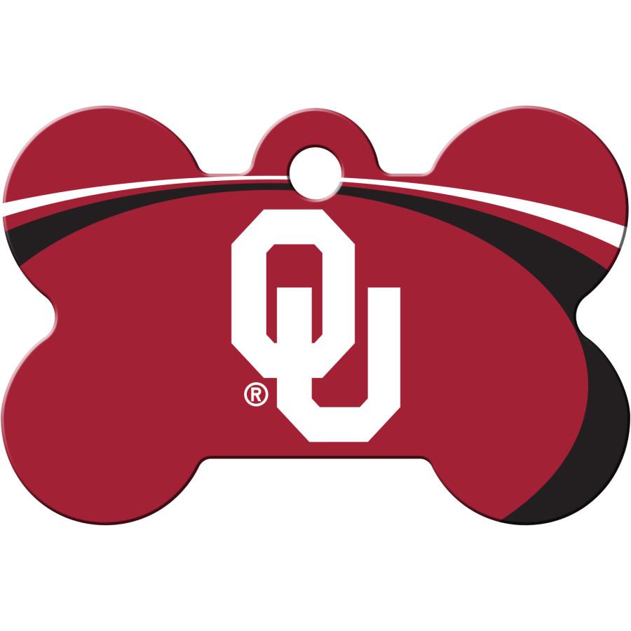 Oklahoma Sooners  NCAA Pet ID Tag - Large Bone
