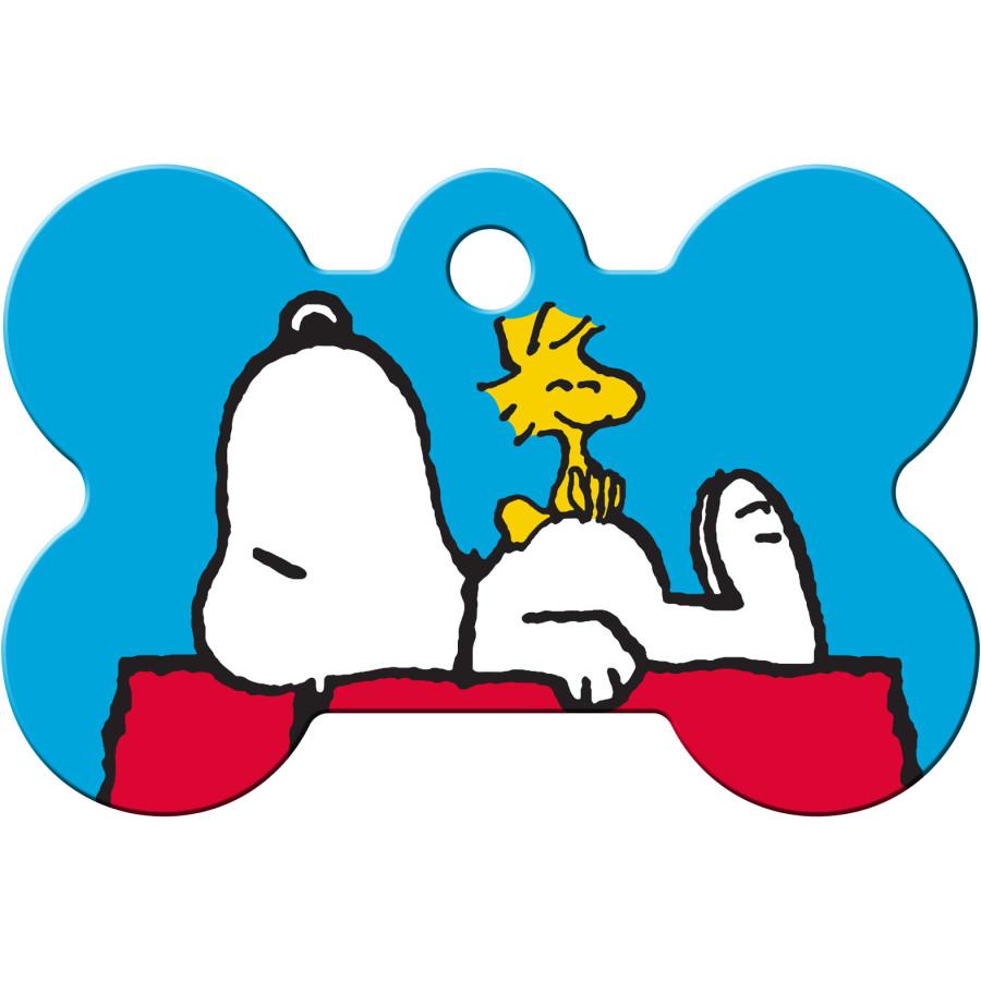 Snoopy House Pet ID Tag - Large Bone