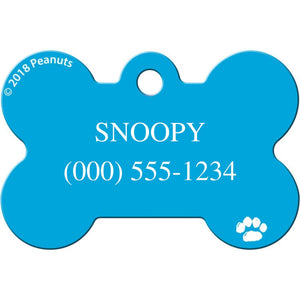 Snoopy House Pet ID Tag - Large Bone