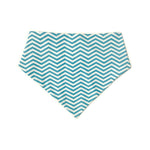 Load image into Gallery viewer, Uptown Pups Reversible Bandana – Baby Blue Chevron - Uptown Pups
