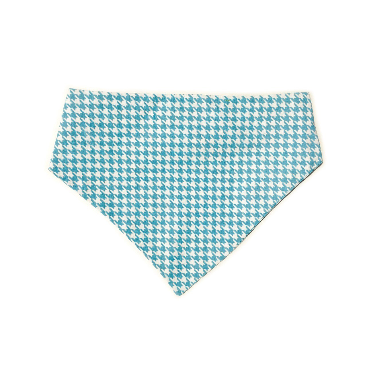 Uptown Pups Reversible Bandana – Baby Blue Houndstooth - Uptown Pups