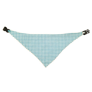 Uptown Pups Reversible Bandana – Baby Blue Houndstooth - Uptown Pups