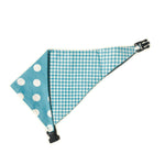 Load image into Gallery viewer, Uptown Pups Reversible Bandana – Baby Blue Houndstooth - Uptown Pups
