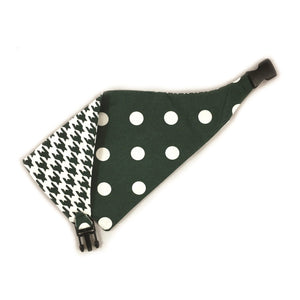 Uptown Pups Reversible Bandana - Dark Green - Uptown Pups