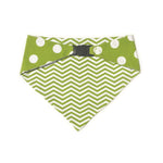 Load image into Gallery viewer, Uptown Pups Reversible Bandana - Lime Green Chevron - Uptown Pups
