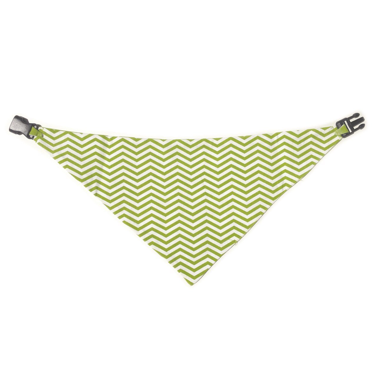 Uptown Pups Reversible Bandana - Lime Green Chevron - Uptown Pups