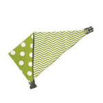 Load image into Gallery viewer, Uptown Pups Reversible Bandana - Lime Green Chevron - Uptown Pups
