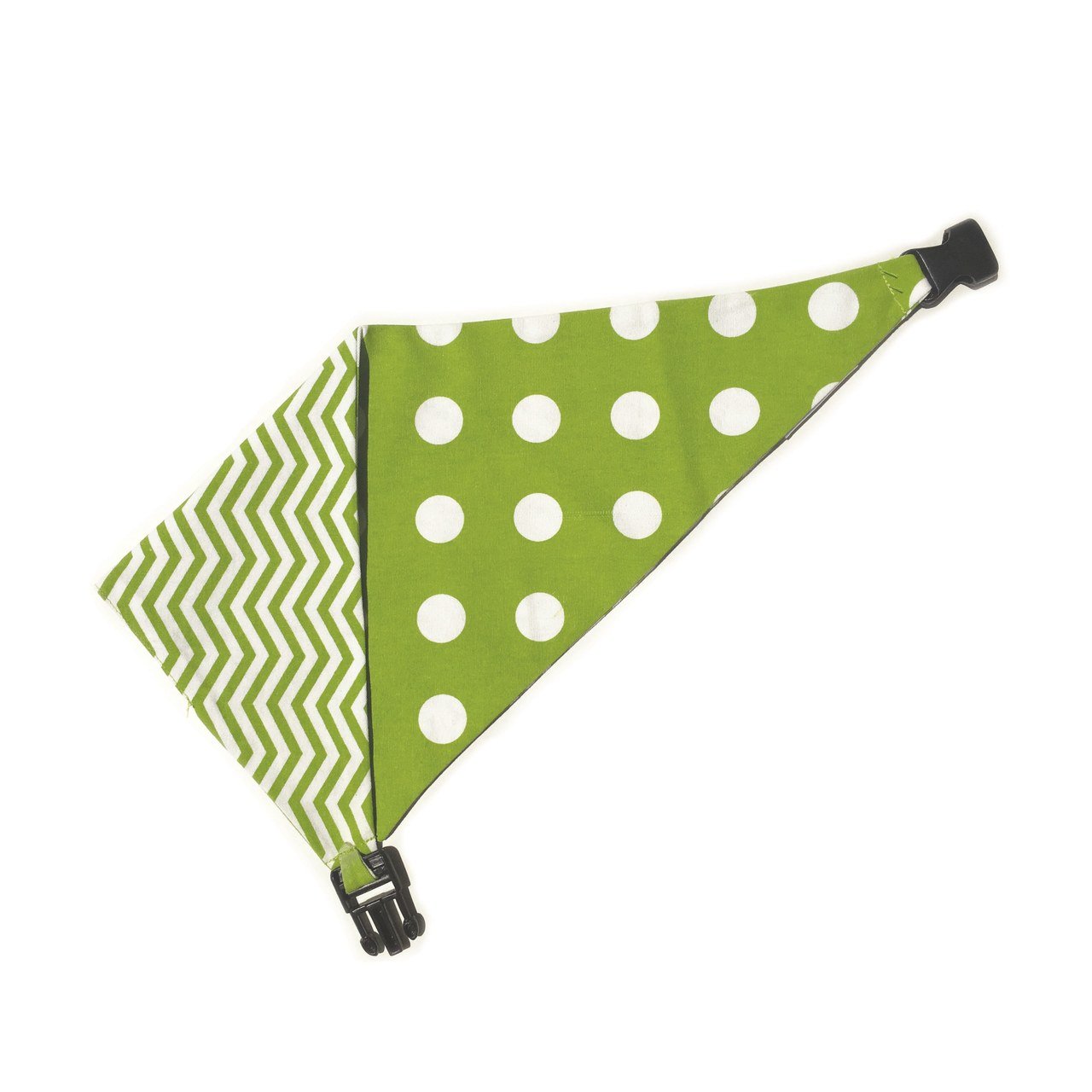 Uptown Pups Reversible Bandana - Lime Green Chevron - Uptown Pups