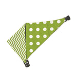 Load image into Gallery viewer, Uptown Pups Reversible Bandana - Lime Green Chevron - Uptown Pups

