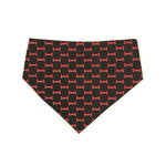 Load image into Gallery viewer, Uptown Pups Reversible Bandana - Red &amp; Black - Uptown Pups
