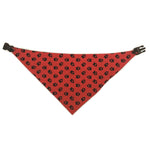 Load image into Gallery viewer, Uptown Pups Reversible Bandana - Red &amp; Black - Uptown Pups
