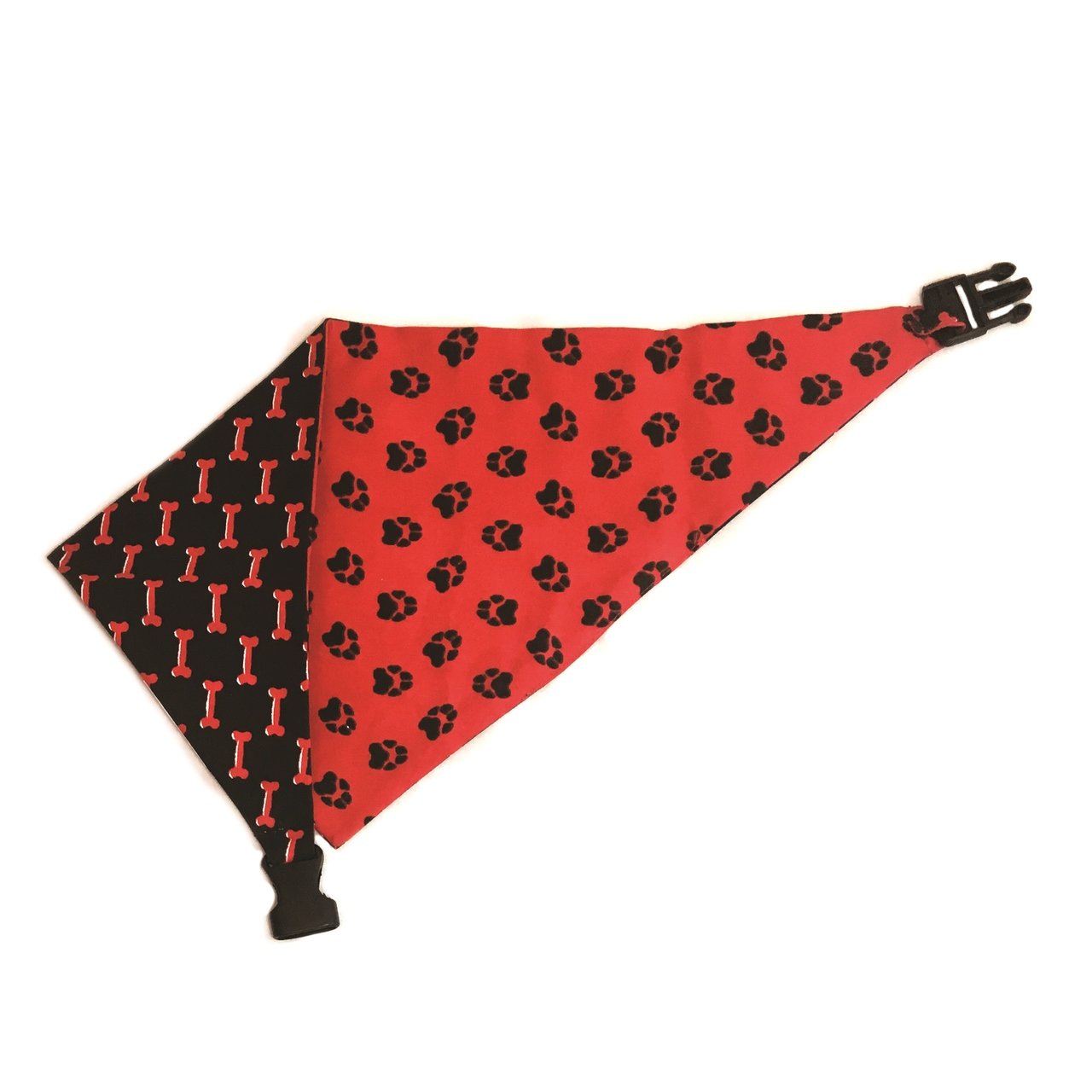 Uptown Pups Reversible Bandana - Red & Black - Uptown Pups