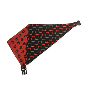 Uptown Pups Reversible Bandana - Red & Black - Uptown Pups