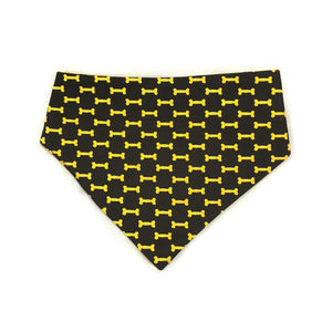 Uptown Pups Reversible Bandana - Mustard Yellow & Black - Uptown Pups