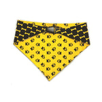 Load image into Gallery viewer, Uptown Pups Reversible Bandana - Mustard Yellow &amp; Black - Uptown Pups
