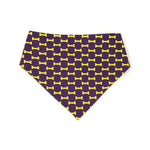 Load image into Gallery viewer, Uptown Pups Reversible Bandana - Yellow &amp; Purple - Uptown Pups
