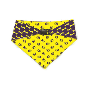 Uptown Pups Reversible Bandana - Yellow & Purple - Uptown Pups