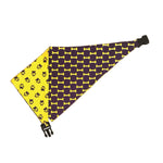 Load image into Gallery viewer, Uptown Pups Reversible Bandana - Yellow &amp; Purple - Uptown Pups
