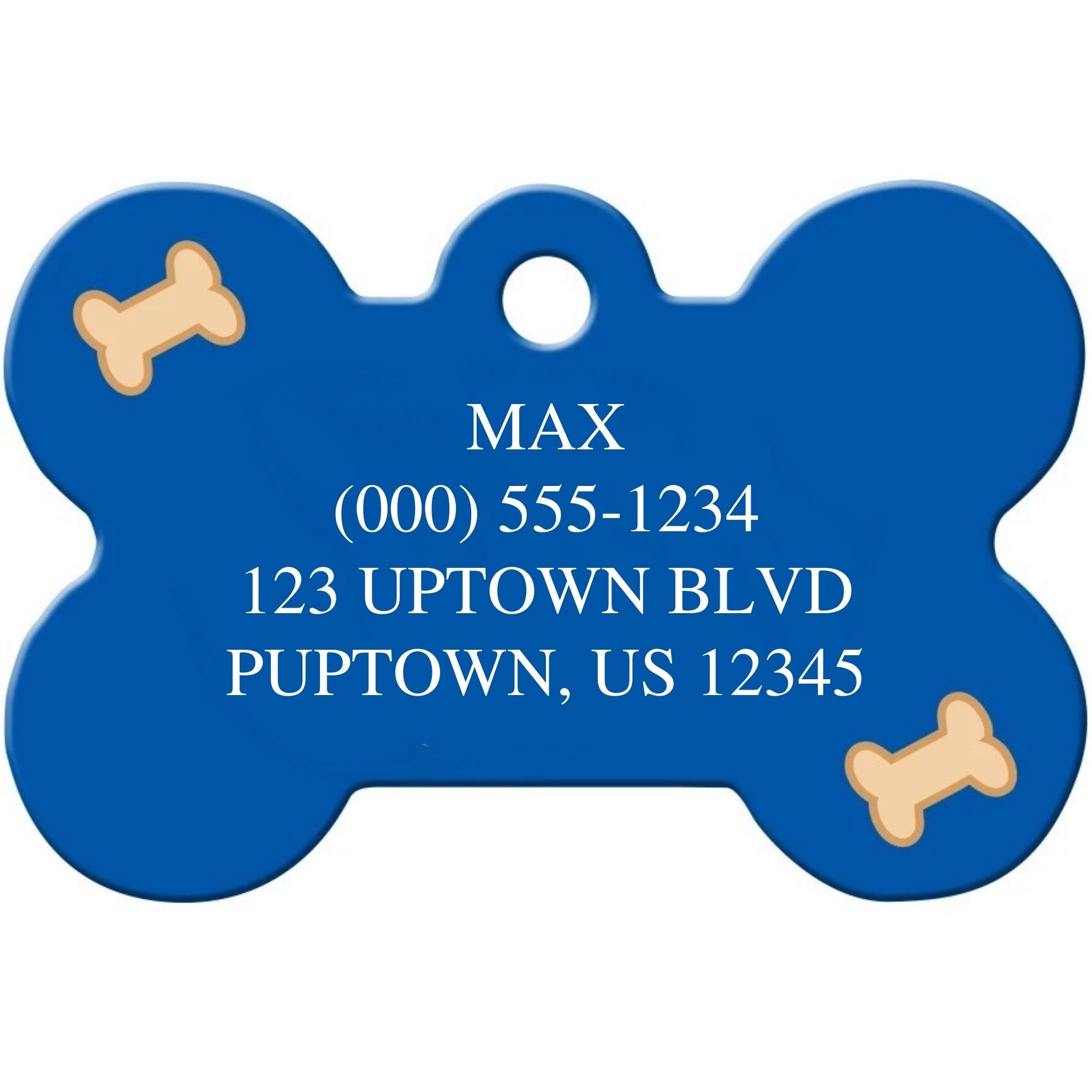 I'm Adopted Blue Pet ID Tag - Large Bone