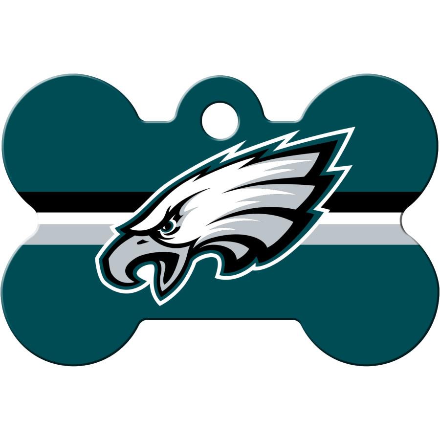 Philadelphia Eagles NFL Pet ID Tag - Large Bone - Uptown Pups