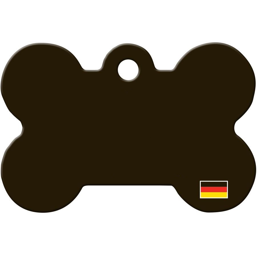 German Flag Pet ID Tag - Large Bone