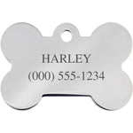 Load image into Gallery viewer, Harley-Davidson Chrome Stones Diva Pet ID Tag - Large Bone
