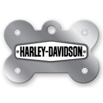 Load image into Gallery viewer, Harley-Davidson Chrome Stones Diva Pet ID Tag - Large Bone
