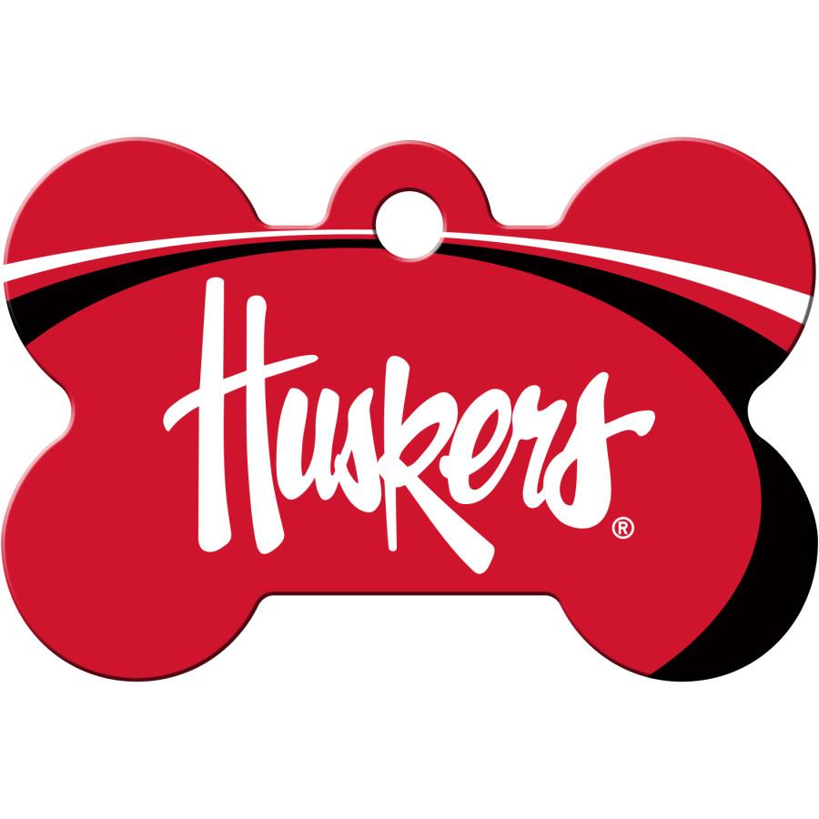 Nebraska Corn Huskers NCAA Pet ID Tag - Large Bone