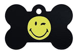 Load image into Gallery viewer, Smiley Face Pet ID Tag - Large Bone - Uptown Pups
