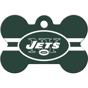 New York Jets NFL Pet ID Tag - Large Bone