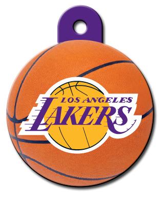 Los Angeles Lakers NBA Pet ID Tag - Large Circle - Uptown Pups