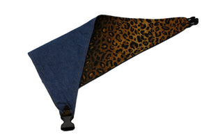 Leopard Print Reversible Dog Bandana