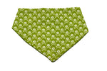 Load image into Gallery viewer, Lime Green Skull Reversible Dog Bandana
